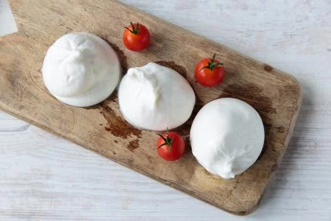 Burrata cheese Stock Photos