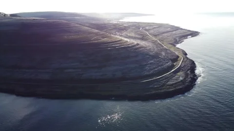 Burren Black Head Lighthouse Stock Footage 248448096