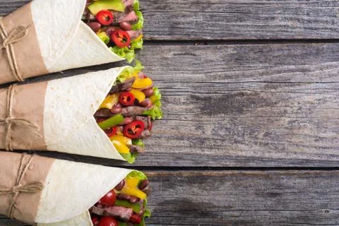 Burrito with beef Stock Photos