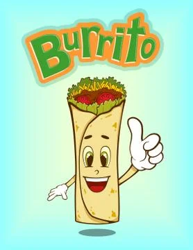 Burrito Cartoon Stock Illustration