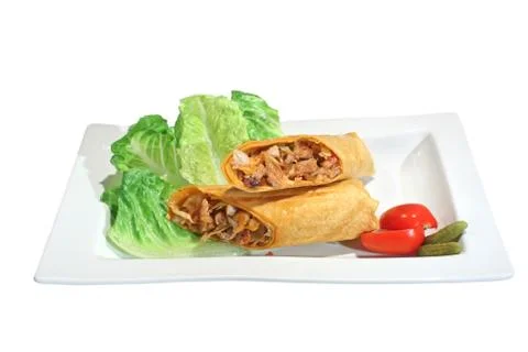 Burrito with chicken Stock Photos