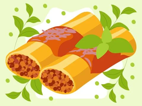 Burrito Concept Illustration Stock-Illustration
