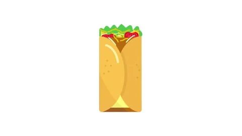 Burrito icon animation for motion graphics. Foods and Drinks Icons Stock Footage 147743201
