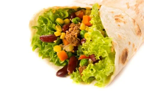 Burrito isolated Stock Photos
