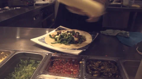 Burrito preparing Stock Footage 60119246