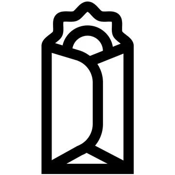 Burrito Vector Icon Design Illustration Stock Illustration
