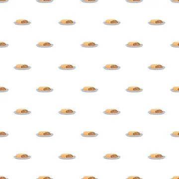 Burrito vector pattern on plate for mexican food background 스톡 일러스트