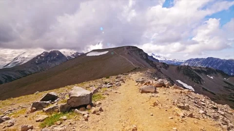 Burroughs Mountain Trail, Mount Rainier National Park, Washington State, USA Stock Footage 332099738
