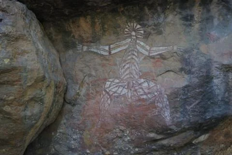 Burrungkuy Nourlangie rock art site in Kakadu National Park Northern Territor Stock Photos