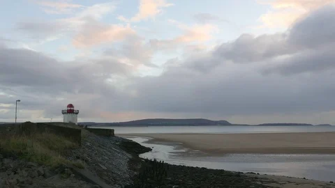 Burry Port lighthouse Stock Footage