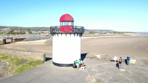 Burry Port Lighthouse Stock Footage 306262799