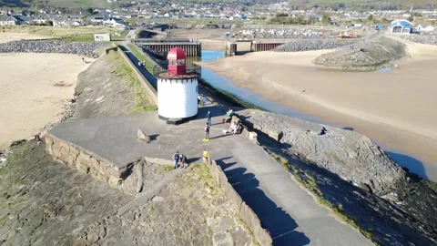 Burry Port Lighthouse Stock Footage 306262944