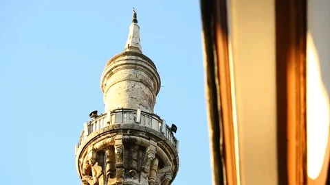 Bursa Ottoman Emir Sultan Mosque Minaret Timelapse 스톡 동영상 100774532