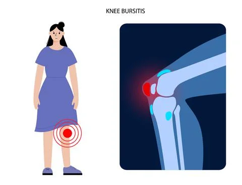 Bursitis inflammation concept Stock Illustration