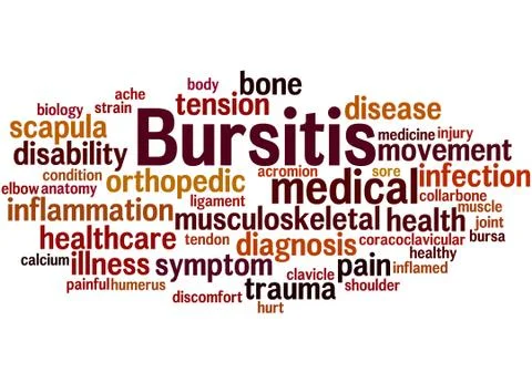 Bursitis, word cloud concept Stock Illustration