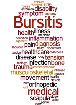 Bursitis, word cloud concept Stock Illustration