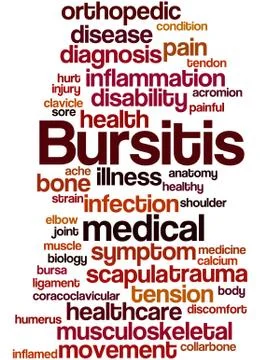 Bursitis, word cloud concept Stock Illustration