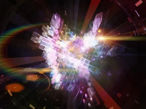 Burst of Abstract Elements Illustrazione stock