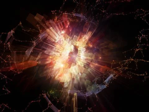 Burst of Abstract Elements 库存插图