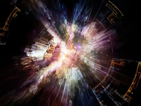 Burst of Abstract Elements Stock Illustration