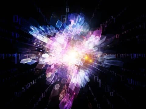 Burst of Abstract Elements Illustrazione stock