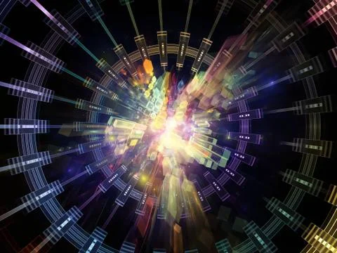 Burst of Abstract Elements Illustrazione stock