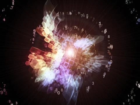 Burst of Abstract Elements Stock Illustration