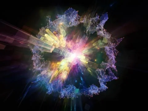 Burst of Abstract Elements 库存插图