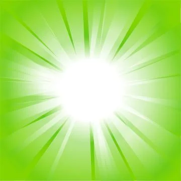 Burst background in green tones with copy space. Stock Illustration