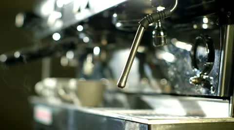 Burst of coffee from coffee machine Stock Footage 22252449