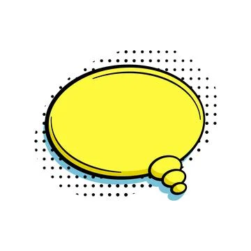 Burst comic speech bubble cartoon vector illustration Ilustración de archivo