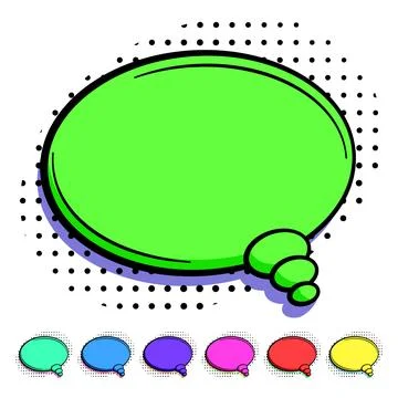Burst comic speech bubble cartoon vector graphic Stock Illustration