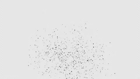 Burst of confetti. Silver festive confetti explosions on Alpha channel. Stock Footage 278842472