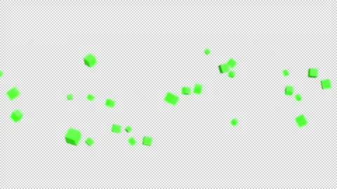 Burst cube Particles. 1080p - 30 fps - Alpha Channel (6) Stock Footage 256191377