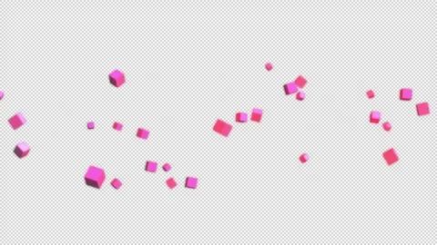 Burst cube Particles. 1080p - 30 fps - Alpha Channel (4) Stock Footage 256191380
