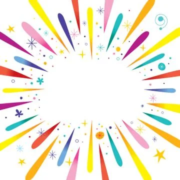 Burst explosion banner with blank space for your text Stock Illustration