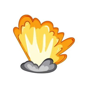 Burst explosion effect cartoon vector illustration Stock Illustration
