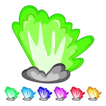 Burst explosion effect cartoon vector graphic Stock Illustration