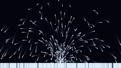 Burst Firework Exploding Roman Candle Effect Hot Sparks Mask Stock Footage 118983836