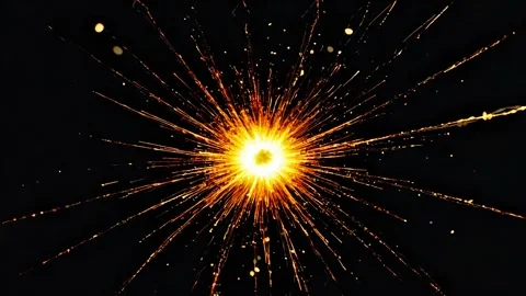 Burst of golden light Stock Footage 307710190