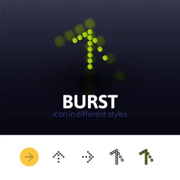 Burst icon in different style Stock Illustration