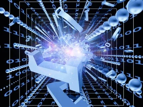 Burst of Numbers Stock Illustration