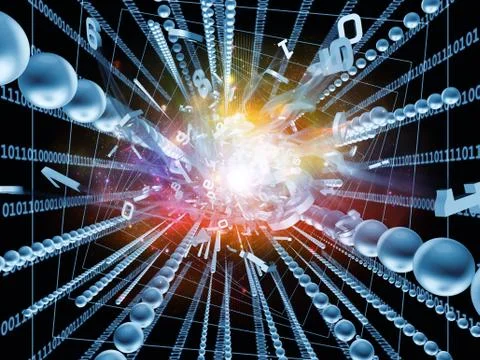 Burst of Numbers Stock Illustration