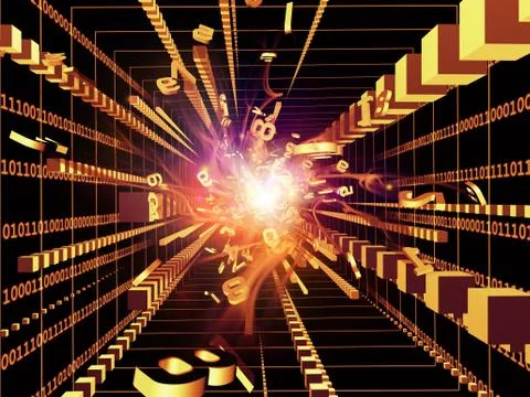 Burst of Numbers Stock Illustration