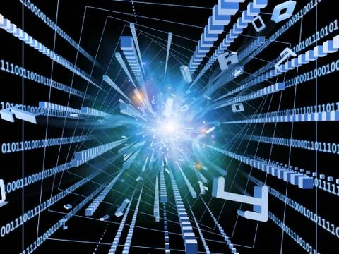 Burst of Numbers Stock Illustration