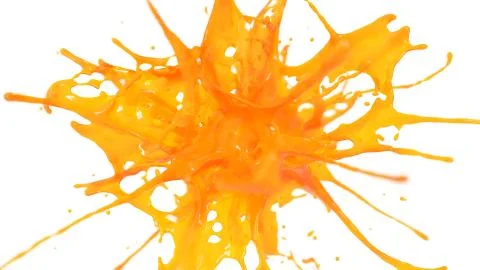Burst of orange liquid Stock Illustration