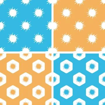 Burst pattern set, colored Stock-Illustration