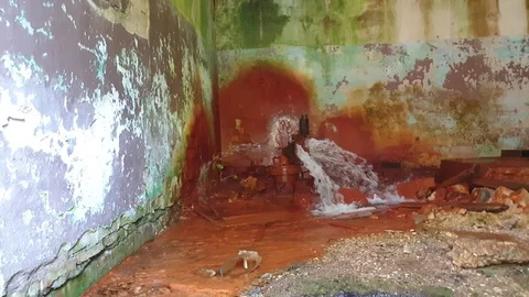 Water Pipe Leak Stock Footage ~ Royalty Free Stock Videos | Pond5