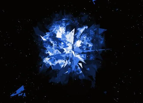 Burst planet on a black space background 스톡 일러스트