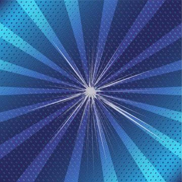 Burst rays blue background with halftone イラスト素材